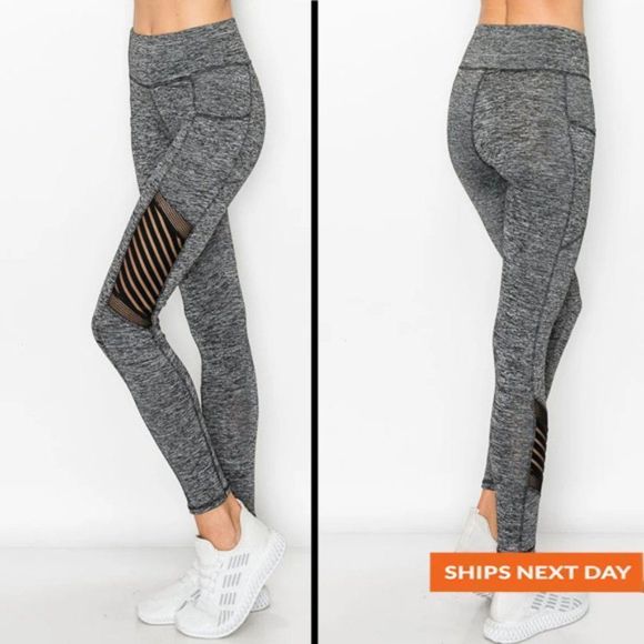 Mesh Detail Pocket Legging - Pocket Legging - Everyday Legging - Picture 1 of 3